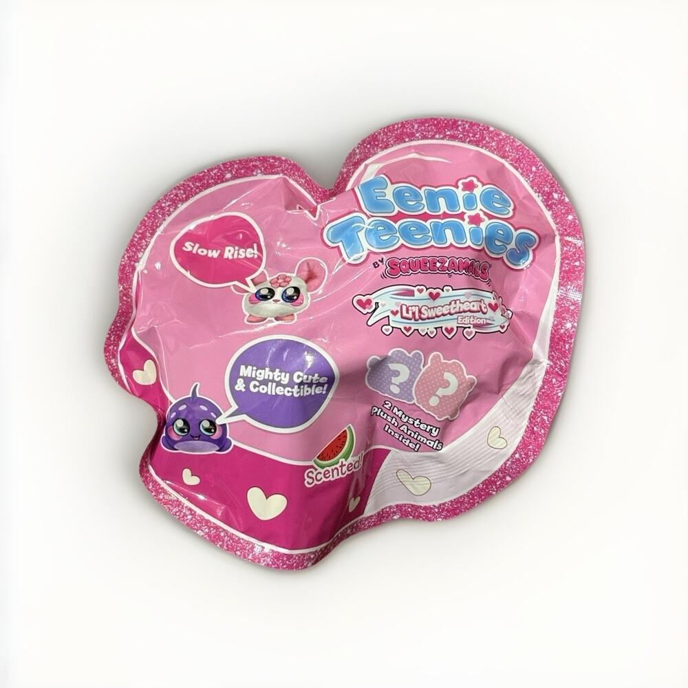 Squeezamals Eenie Teenies Mini Plush Ball Blind Bag Li'l Sweetheart Heart New